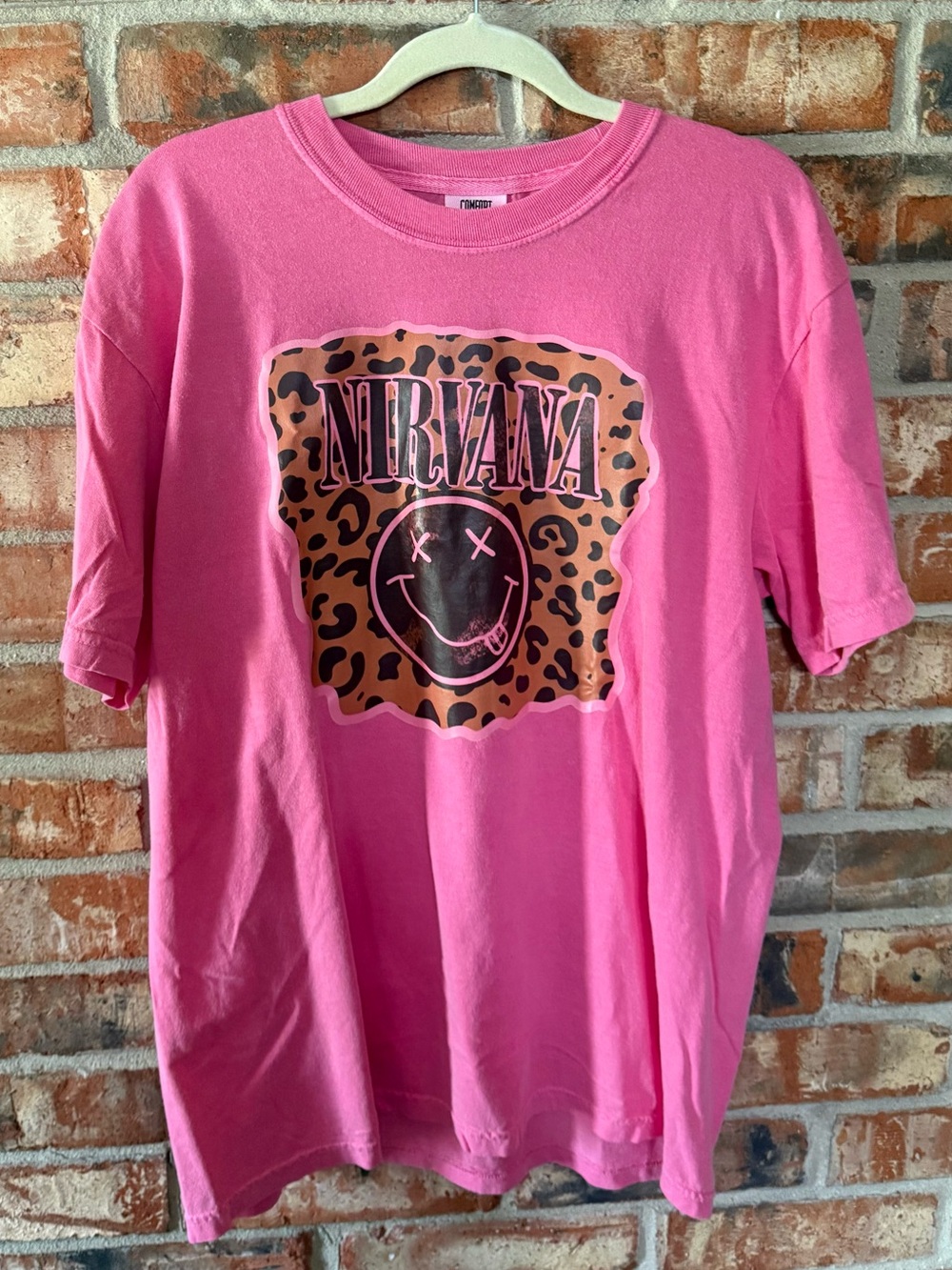 Comfort Colors Pink Nirvana Leopard Graphic Tee